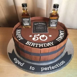 Jack Daniels 50th Birthday Cake Delivery in Gurugram