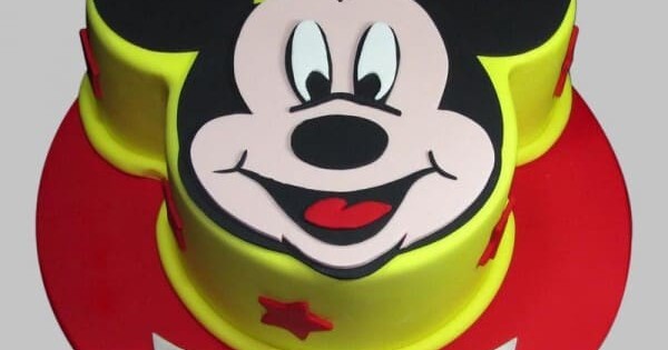 How to make a Mickey Mouse head fondant cake - YouTube