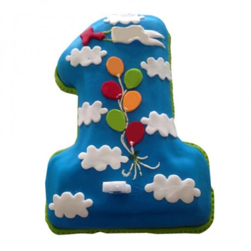 One Number Fun Loving Fondant Cake Delivery in Gurugram