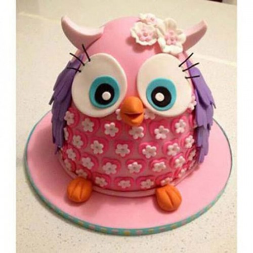 Pinki The Owl Fondant Cake Delivery in Gurugram