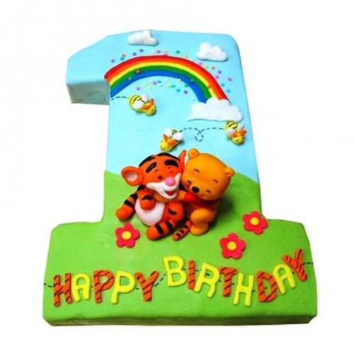 Pooh Tigger Fondant Cake Delivery in Gurugram