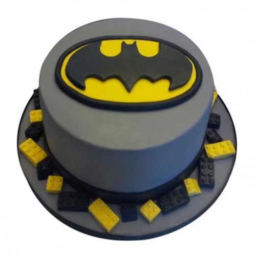 Round Batman Fondant Cake Delivery in Gurugram