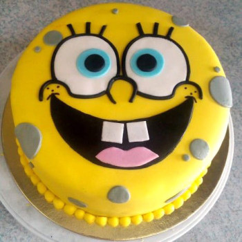 Round Sponge Bob Fondant Cake Round Sponge Bob Fondant Cake