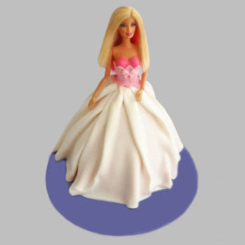 Sober Barbie Fondant Cake
