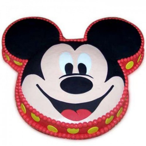 Soft Mickey Face Fondant Cake Delivery in Gurugram
