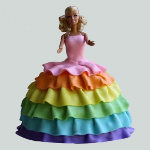 Splash Of Colours Barbie Fondant Cake Delivery in Gurugram