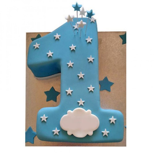 Starry Gaze 1st Birthday Fondant Cake Delivery in Gurugram Starry Gaze 1st Birthday Fondant Cake Delivery in Gurugram