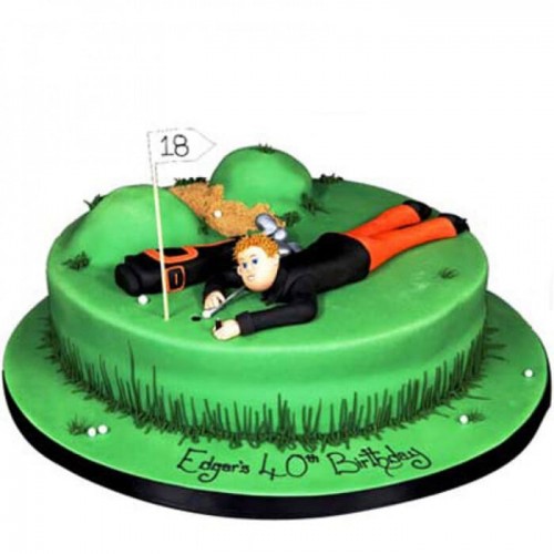 Stunning Golf Course Fondant Cake Delivery in Gurugram