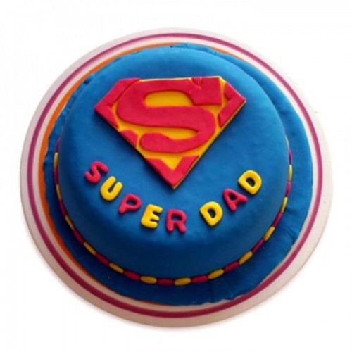 Super Dad Designer Fondant Cake Delivery in Gurugram