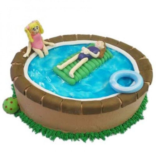 Swimming Pool Fondant Cake Delivery in Gurugram Swimming Pool Fondant Cake Delivery in Gurugram