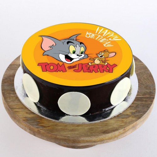 Tom & Jerry Chocolate Photo Cake Delivery in Gurugram
