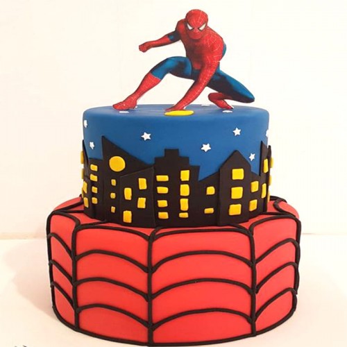 2 Tier Amazing Spiderman Designer Cake Delivery in Gurugram