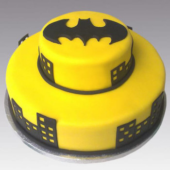 2 Tier Batman Fondant Cake 2 Tier Batman Fondant Cake
