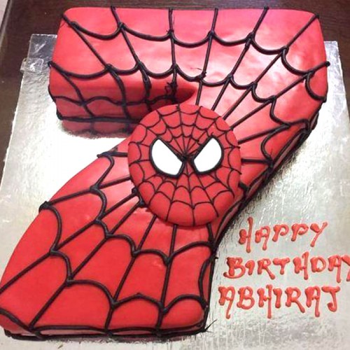 7th Birthday Spiderman Fondant Cake Delivery in Gurugram