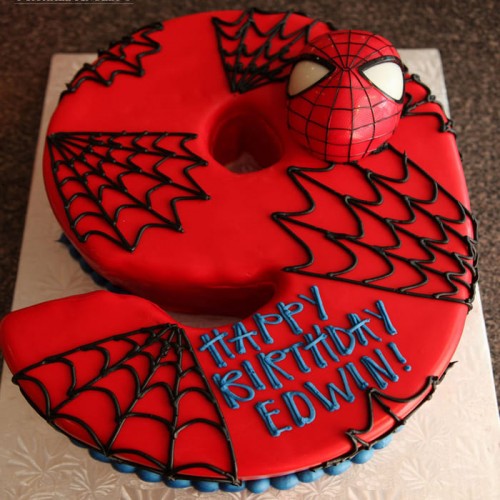 9th Birthday Spiderman Customized Cake Delivery in Gurugram