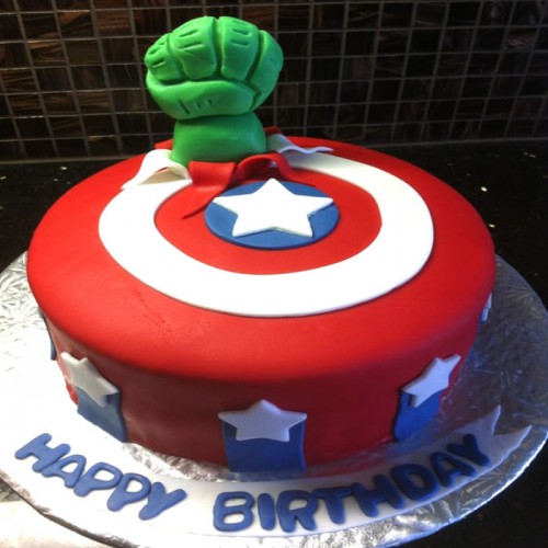 Avengers Customized Fondant Cake Delivery in Gurugram