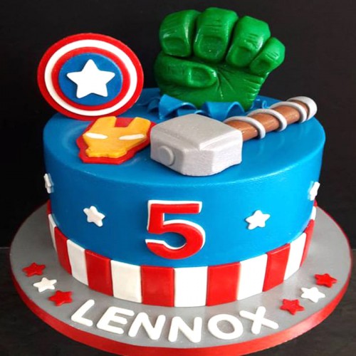 Avengers Fondant Cake Delivery in Gurugram