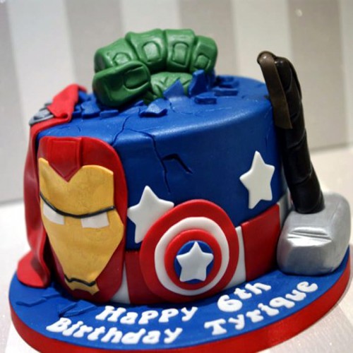 Avengers Theme Birthday Cake Delivery in Gurugram