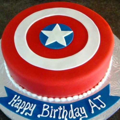 Captain America Shield Designer Cake Delivery in Gurugram