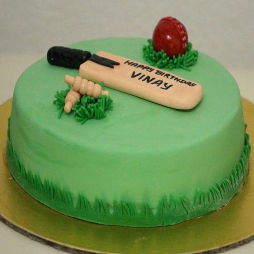 Cricket Bat Ball Theme Designer Cake Delivery in Gurugram