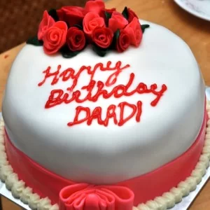 Fondant Birthday Cake For Grand Mother Delivery in Gurugram