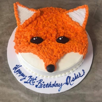 Fox Face Cream Cake Fox Face Cream Cake