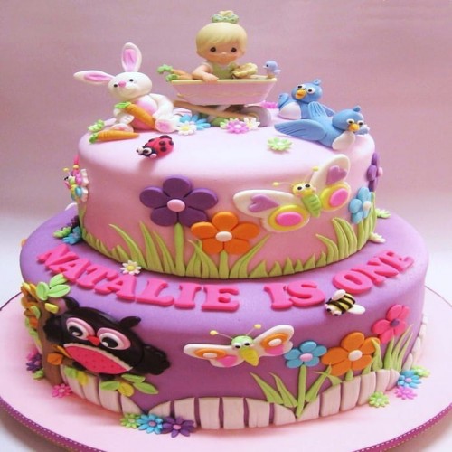 Kids Girl Birthday Fondant Cake Delivery in Gurugram