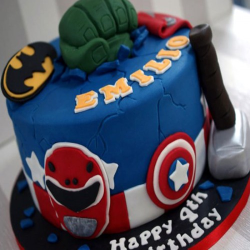 Marvel Avengers Theme Fondant Cake Delivery in Gurugram