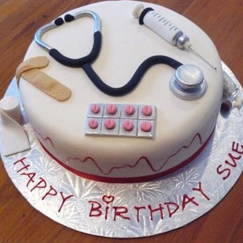 Medical Theme Birthday Cake Delivery in Gurugram