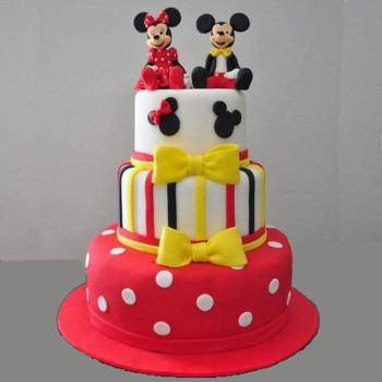 Minnie & Mickey Mouse 2 Tier Cake Minnie & Mickey Mouse 2 Tier Cake