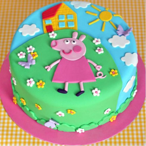 Peppa Pig Designer Cake Delivery in Gurugram