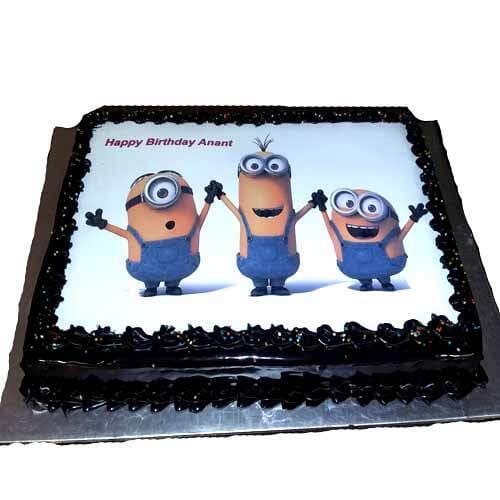 3 Minions Photo Cake Delivery in Gurugram