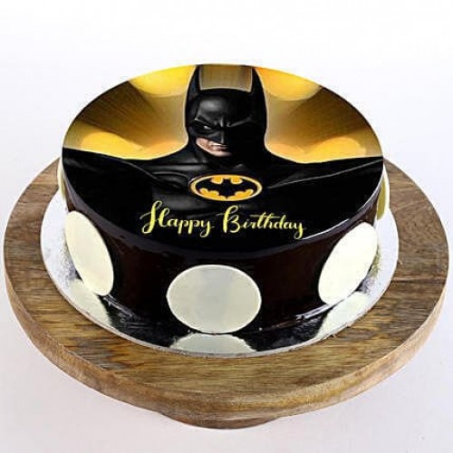 Batman Chocolate Photo Cake Delivery in Gurugram