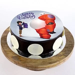 Baymax Chocolate Photo Cake Delivery in Gurugram