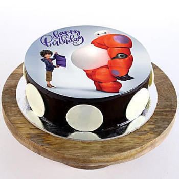Baymax Chocolate Photo Cake