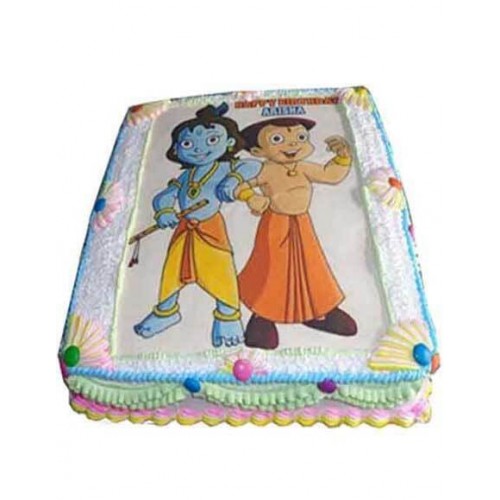 Chhota Bheem & Krishna Photo Cake Delivery in Gurugram