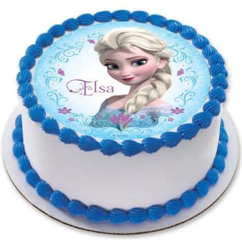 Disney Elsa Frozen Round Photo Cake Disney Elsa Frozen Round Photo Cake