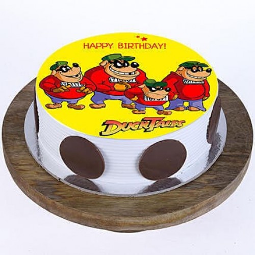 Duck Tales Photo Pineapple Cake Delivery in Gurugram
