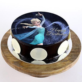 Elsa Chocolate Photo Cake Elsa Chocolate Photo Cake