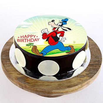 Goofy Chocolate Photo Cake Goofy Chocolate Photo Cake
