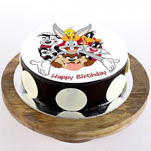Looney Tunes Chocolate Photo Cake Delivery in Gurugram