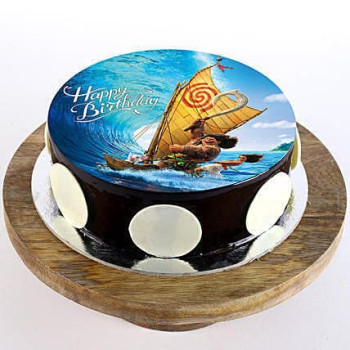 Maui & Moana Chocolate Photo Cake Maui & Moana Chocolate Photo Cake