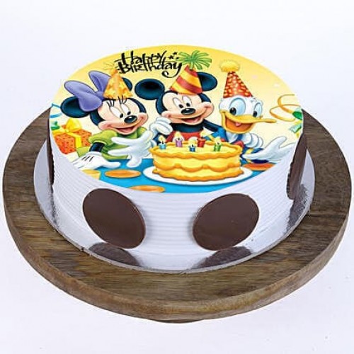 Mickey & Minnie Pineapple Cake Delivery in Gurugram