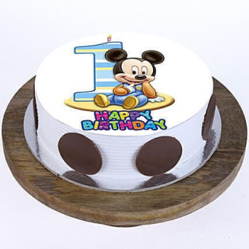 Mickey Mouse 1st Bday Pineapple Cake Mickey Mouse 1st Bday Pineapple Cake