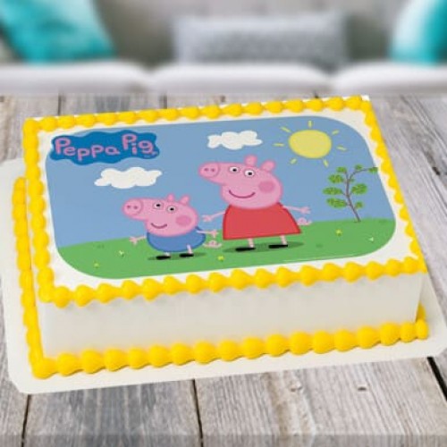 Peppa Pig Cartoon Photo Cake Delivery in Gurugram
