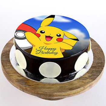 Pikachu Chocolate Photo Cake Pikachu Chocolate Photo Cake