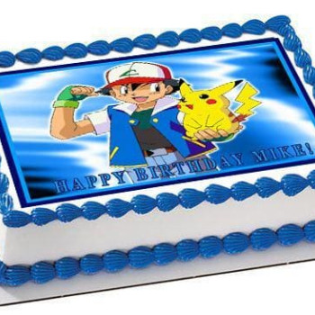 Pokemon Pikachu Cartoon Photo Cake Pokemon Pikachu Cartoon Photo Cake