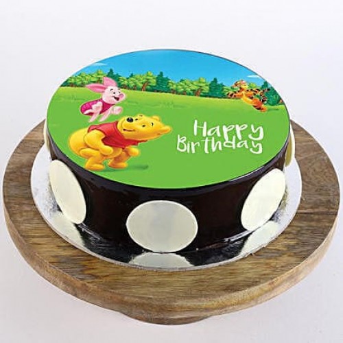 Pooh & Piglet Chocolate Photo Cake Delivery in Gurugram