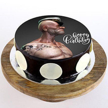 Popeye Chocolate Photo Cake Popeye Chocolate Photo Cake