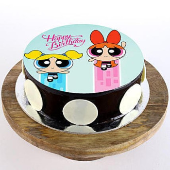 Powerpuff Girls Chocolate Photo Cake Powerpuff Girls Chocolate Photo Cake